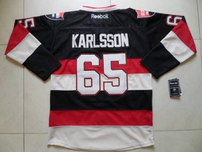 Jerseys Factory Cheap Senators #65 Erik Karlsson Black Third Emb