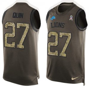 Jerseys Factory Cheap Nike Lions #27 Glover Quin Green Men's Sti
