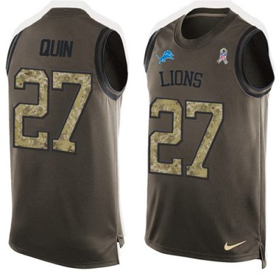 Jerseys Factory Cheap Nike Lions #27 Glover Quin Green Men's Sti