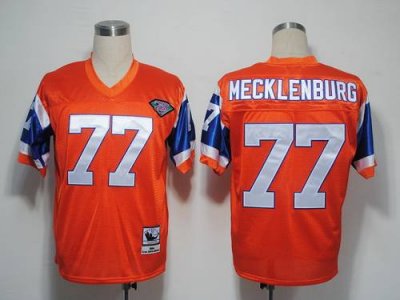 Jerseys Factory Cheap Mitchel and Ness Broncos #77 Karl Mecklenb