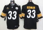 Jerseys Factory Cheap Nike Steelers #33 Isaac Redman Black Team