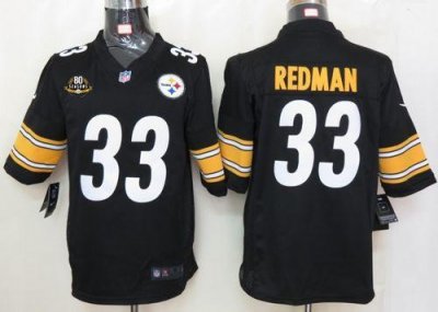 Jerseys Factory Cheap Nike Steelers #33 Isaac Redman Black Team