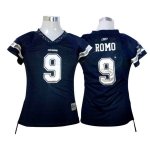 Jerseys Factory Cheap Cowboys #9 Tony Romo Blue Women's Field Fl
