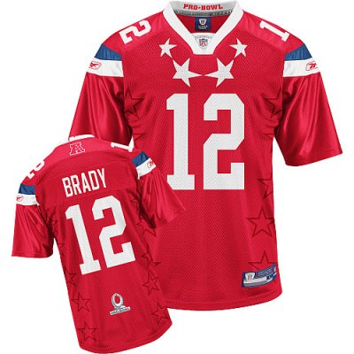 Jerseys Factory Cheap Patriots #12 Tom Brady 2011 Red Pro Bowl S