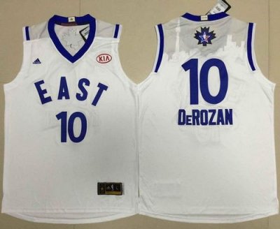 Jerseys Factory Cheap Raptors #10 DeMar DeRozan White 2016 All S