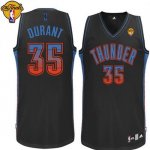Jerseys Factory Cheap Thunder #35 Kevin Durant Black Finals Patc