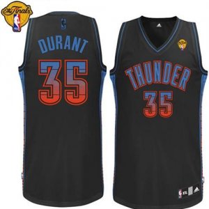 Jerseys Factory Cheap Thunder #35 Kevin Durant Black Finals Patc