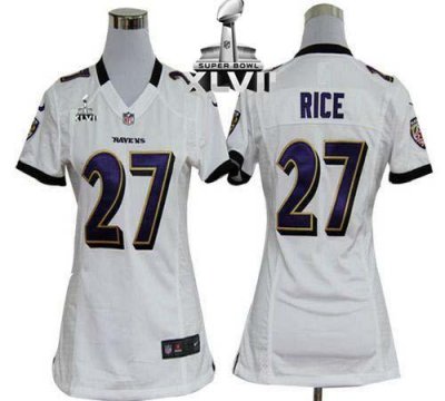 Jerseys Factory Cheap Nike Ravens #27 Ray Rice White Super Bowl