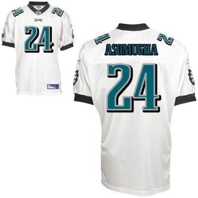 Jerseys Factory Cheap Eagles #24 Nnamdi Asomugha White Stitched
