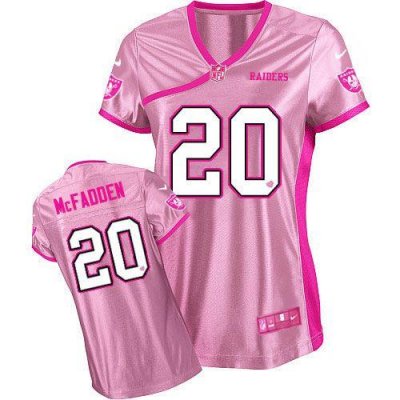 Jerseys Factory Cheap Nike Raiders #20 Darren McFadden Pink Wome