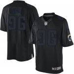 Jerseys Factory Cheap Nike Rams #96 Michael Sam Black Men's Stit