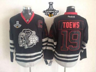 Jerseys Factory Cheap Blackhawks #19 Jonathan Toews New Black Ic
