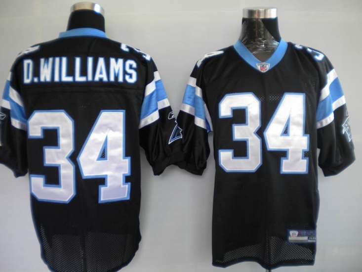 Jerseys Factory Cheap Panthers #34 DeAngelo Williams Black Stitc - Click Image to Close