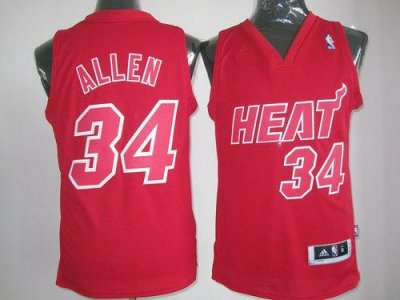 Jerseys Factory Cheap Heat #34 Ray Allen Red Big Color Fashion S