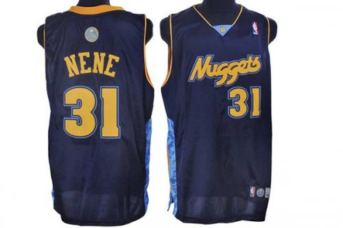 Jerseys Factory Cheap Nuggets #31 Nene Hilario Embroidered Dark