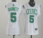 Jerseys Factory Cheap Celtics #5 Kevin Garnett White Women Fashi
