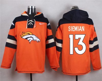 Jerseys Factory Cheap Nike Broncos #13 Trevor Siemian Orange Pla