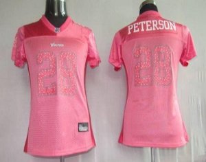 Jerseys Factory Cheap Vikings #28 Adrian Peterson Red Women's Sw