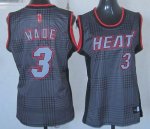 Jerseys Factory Cheap Heat #3 Dwyane Wade Black Women's Rhythm F