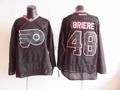 Jerseys Factory Cheap Flyers #48 Daniel Briere Black Ice Embroid