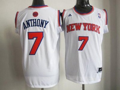 Jerseys Factory Cheap Knicks #7 Carmelo Anthony White Home New 2