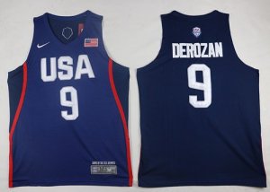Jerseys Factory Cheap Nike Team USA #9 DeMar DeRozan Navy Blue 2