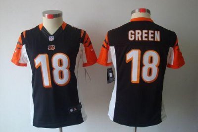 Jerseys Factory Cheap Nike Bengals #18 A.J. Green Black Team Col