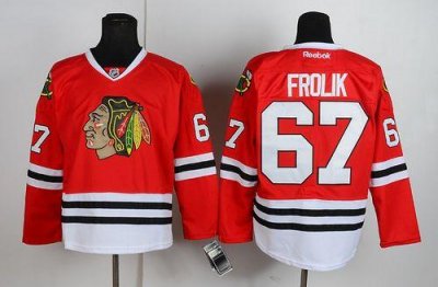 Jerseys Factory Cheap Blackhawks #67 Michael Frolik Red Embroide
