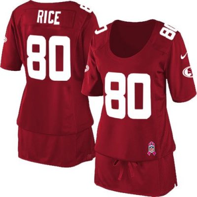 Jerseys Factory Cheap Nike 49ers #80 Jerry Rice Red Team Color W