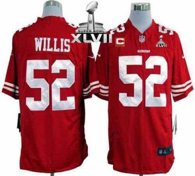 Jerseys Factory Cheap Nike 49ers #52 Patrick Willis Red Team Col