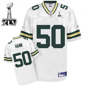 Jerseys Factory Cheap Packers #50 A.J. Hawk White Super Bowl XLV