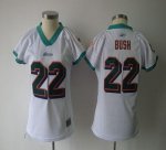 Jerseys Factory Cheap Dolphins #22 Reggie Bush White Women's Fie
