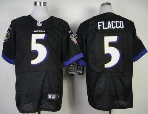 Jerseys Factory Cheap Nike Ravens #5 Joe Flacco Black Alternate