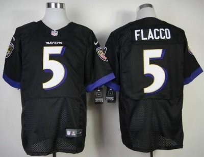 Jerseys Factory Cheap Nike Ravens #5 Joe Flacco Black Alternate