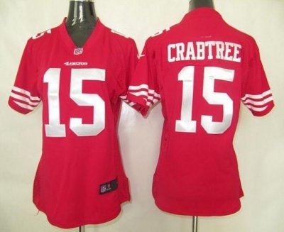 Jerseys Factory Cheap Nike 49ers #15 Michael Crabtree Red Team C