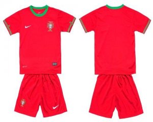 Jerseys Factory Cheap Portugal Blank 2012/2013 Red Home Kid Socc