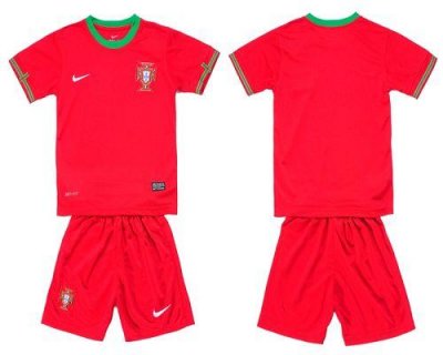 Jerseys Factory Cheap Portugal Blank 2012/2013 Red Home Kid Socc