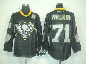 Jerseys Factory Cheap Penguins #71 Evgeni Malkin Black Ice Embro