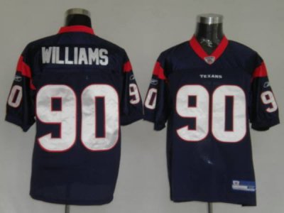 Jerseys Factory Cheap Texans Mario Williams #90 Blue Stitched NF