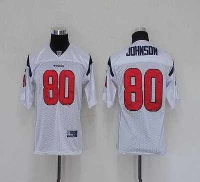 Jerseys Factory Cheap Texans #80 A.Johnson White Embroidered You