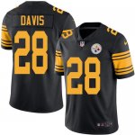 Jerseys Factory Cheap Nike Steelers #28 Sean Davis Black Men's S