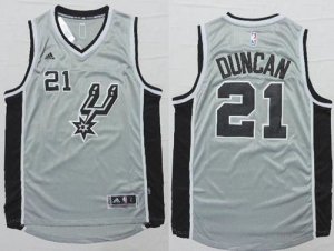 Jerseys Factory Cheap Spurs #21 Tim Duncan Grey Alternate Stitch