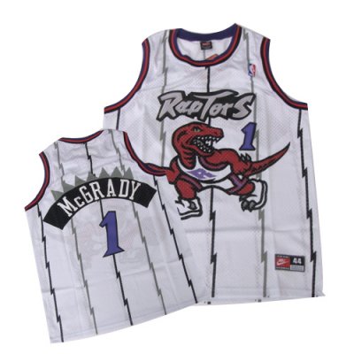 Jerseys Factory Cheap Raptors #1 Tracy McGrady White Swingman St