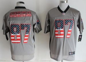 Jerseys Factory Cheap Nike Patriots #87 Rob Gronkowski Grey Men'