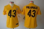 Jerseys Factory Cheap Nike Steelers #43 Troy Polamalu Gold Women