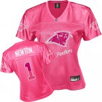 Jerseys Factory Cheap Panthers #1 Cam Newton Pink 2011 Women's F