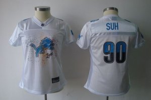 Jerseys Factory Cheap Lions #90 Ndamukong Suh White 2011 Women's