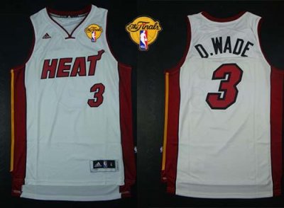 Jerseys Factory Cheap Heat #3 Dwyane Wade White Nickname D.WADE