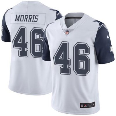 Jerseys Factory Cheap Nike Cowboys #46 Alfred Morris White Men's