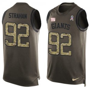 Jerseys Factory Cheap Nike Giants #92 Michael Strahan Green Men'